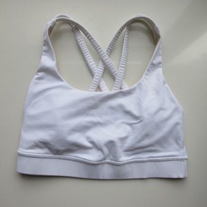 Lululemon White Energy Sports Bra